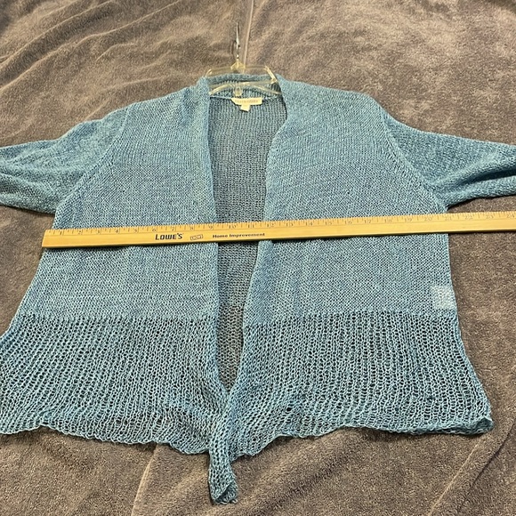 Eileen Fisher SET OF TWO Women’s Knit Cover Ups. Cardigan Sz Lg; Pullover Sz Med - Picture 8 of 16